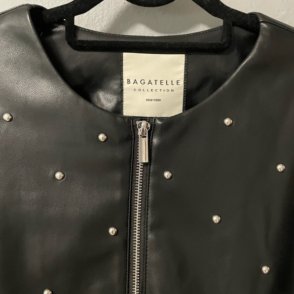 NWT Bagatelle Collection Studded Faux Leather Black Jacket. Size X-Large - Picture 6 of 10